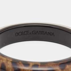 Dolce & Gabbana Leopard Resin Wide Bracelet