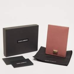 Dolce & Gabbana Old Rose Leather Passport Holder