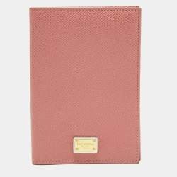 Dolce & Gabbana Old Rose Leather Passport Holder