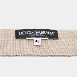 Pre Owned Dolce & Gabbana Silver Crystals Embellished Waist Belt