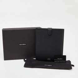Pre Owned Dolce & Gabbana Black Leather IPad P2 Case