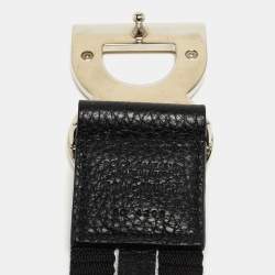Dolce & Gabbana Black/White Canvas #DGMillennials Logo Belt 95CM
