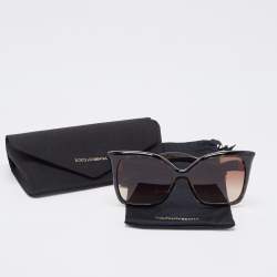 Pre Owned Dolce & Gabbana Brown Tortoise Gradient DG6168 Butterfly Sunglasses