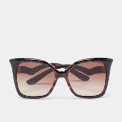 Pre Owned Dolce & Gabbana Brown Tortoise Gradient DG6168 Butterfly Sunglasses