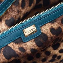 Pre Owned Dolce & Gabbana Green Quilted Leather Laptop Wristlet Case