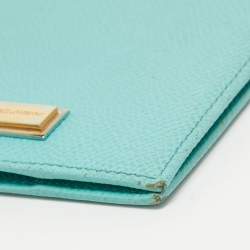 Dolce & Gabbana Turquoise Leather Passport Holder