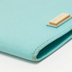 Dolce & Gabbana Turquoise Leather Passport Holder