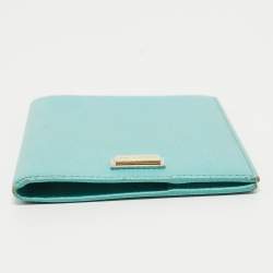 Dolce & Gabbana Turquoise Leather Passport Holder