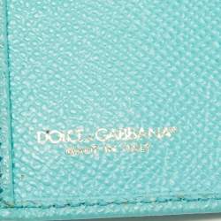 Dolce & Gabbana Turquoise Leather Passport Holder