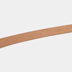 Dolce & Gabbana Burgundy Patent Leather D&G Logo Slim Belt 85 CM