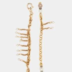 Dolce & Gabbana Faux Pearl Agate Two Tone Belt