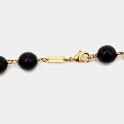 Dolce & Gabbana Filigree Crystal Beads Gold Tone Necklace