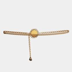 Pre Owned Dolce & Gabbana Gold Heritage Chain Belt