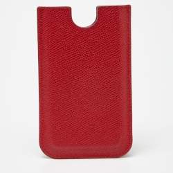 Pre Owned Dolce & Gabbana Red Leather iPhone 4G Case