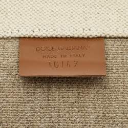 Pre Owned Dolce & Gabbana Beige Canvas and Elastic Wide Waist Belt