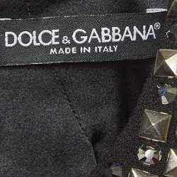 Pre Owned Dolce & Gabbana Black Embellished Mini Dress M