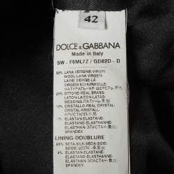 Pre Owned Dolce & Gabbana Black Embellished Mini Dress M
