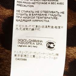 Pre Owned Dolce & Gabbana Black Textured Crepe Crop Blazer S