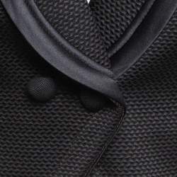 Pre Owned Dolce & Gabbana Black Textured Crepe Crop Blazer S