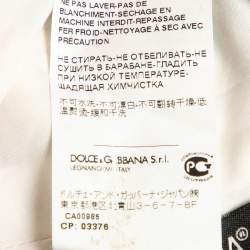 Pre Owned Dolce & Gabbana Multicolor Majolica Print Cotton Crop Top XS