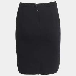 Dolce & Gabbana Vintage Black Wool-Blend Pencil Skirt M