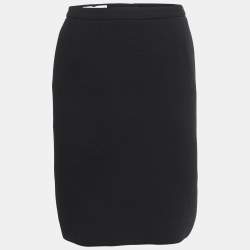 Dolce & Gabbana Vintage Black Wool-Blend Pencil Skirt M