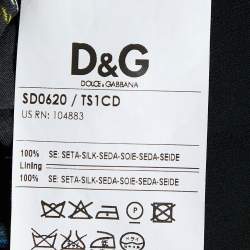 Pre Owned D&G Multicolor Plaid Silk Ruffled Maxi Dress M