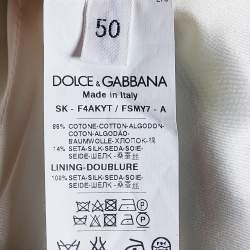 Pre Owned Dolce & Gabbana Green Tropical Print Silk & Cotton Short Skirt XL