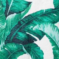 Pre Owned Dolce & Gabbana Green Tropical Print Silk & Cotton Short Skirt XL