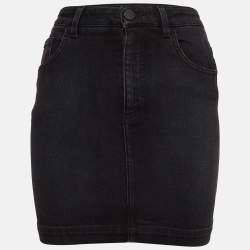 Dolce & Gabbana Black Denim Mini Skirt XS