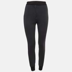 Dolce & Gabbana Grey Side Stripe Nylon Knit Joggers S
