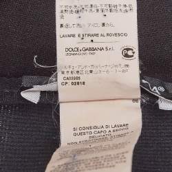 Dolce & Gabbana Grey Side Stripe Nylon Knit Joggers S