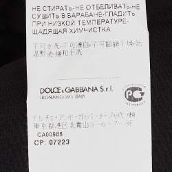 Pre Owned تنورة دولتشي أند غابانا جاكار زهرية سوداء واسعة ميني م قاس صغير جدًا (اكس سمول)