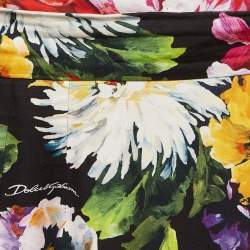 Pre Owned Dolce & Gabbana Multicolor Floral Print Poplin Maxi Fiori Skirt S