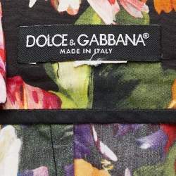 Pre Owned Dolce & Gabbana Multicolor Floral Print Poplin Maxi Fiori Skirt S