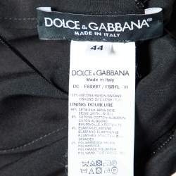 Pre Owned Dolce & Gabbana Black Floral Print Maxi Dress M