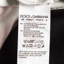 Pre Owned Dolce & Gabbana Brown Rose and Leopard Print Jersey Sweatshirt S