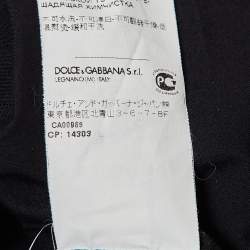 Pre Owned Dolce & Gabbana Black Floral Print Short Dress M
