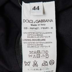 Pre Owned Dolce & Gabbana Black Floral Print Short Dress M