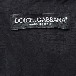 Pre Owned Dolce & Gabbana Black Floral Print Short Dress M