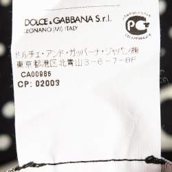 مملوكة مسبقًا Dolce & Gabbana Black Polka Dots Silk Maxi Dress S
