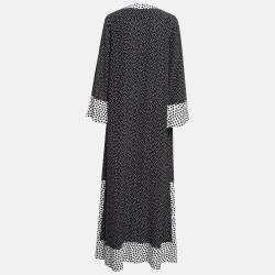 مملوكة مسبقًا Dolce & Gabbana Black Polka Dots Silk Maxi Dress S