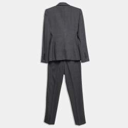 Dolce & Gabbana Grey Wool Blend Blazer & Pants Set XS