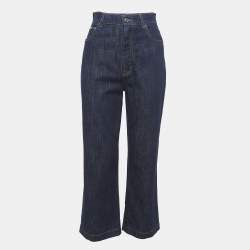 Pre Owned Dolce & Gabbana Navy Blue Denim High Rise Jeans S Waist 26"