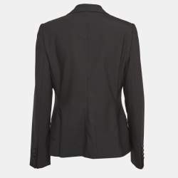 Pre Owned Dolce & Gabbana Black Wool Blend Single Breasted Blazer L