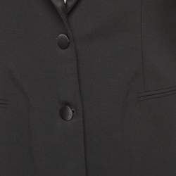 Pre Owned Dolce & Gabbana Black Wool Blend Single Breasted Blazer L