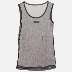 مملوكة مسبقًا Dolce & Gabbana Black Mesh Sheer Tank Top XS
