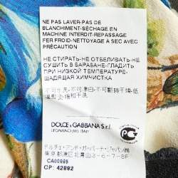 مملوكة مسبقًا Dolce & Gabbana Multicolor Floral Print Silk Midi Skirt M
