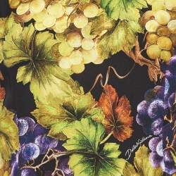 Pre Owned Dolce & Gabbana Black Floral Print Silk Top L