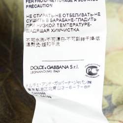 Pre Owned Dolce & Gabbana Black Floral Print Silk Top L